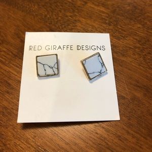 Handmade Howlite studs